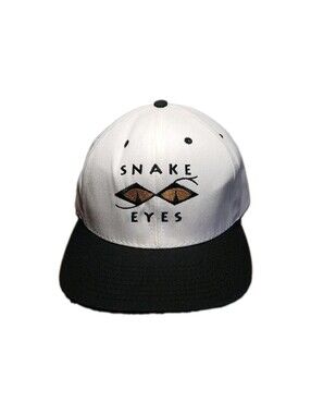 Vtg  Snake Eyes Golf Hat Adjustable Leather Strap RARE Certified Handler On Side